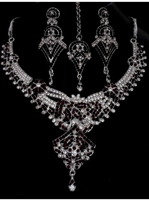 Rhodium Necklace Set